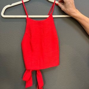 Red Crop Top - Blue Blush - Small